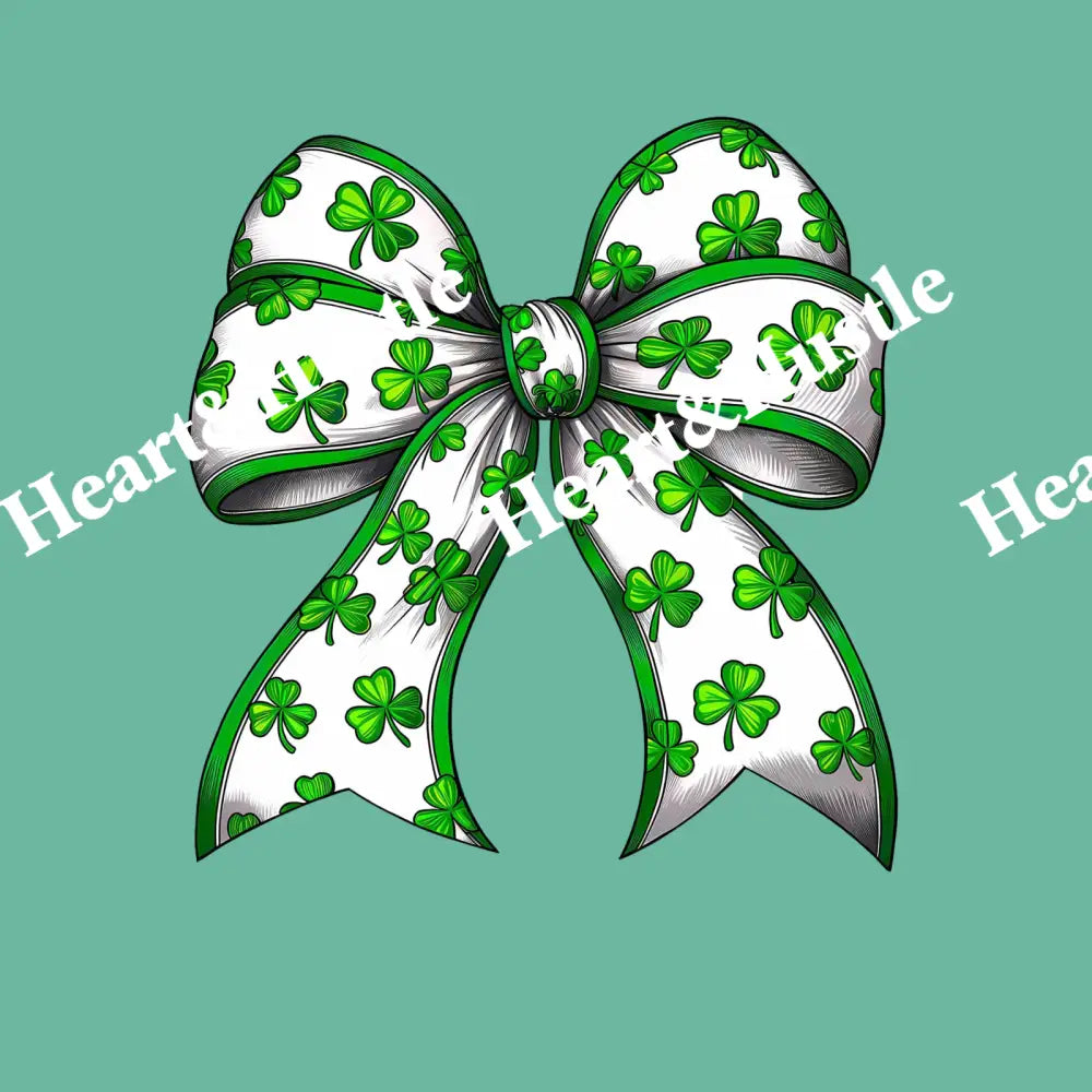 St Patricks Day Clover Bow