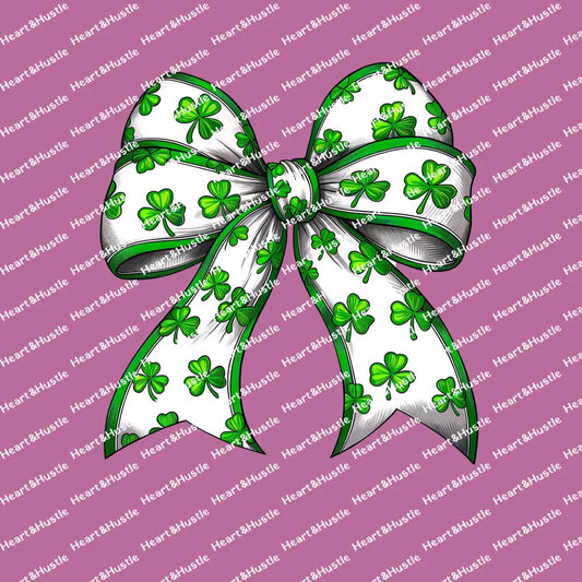 St Patricks Day Clover Bow