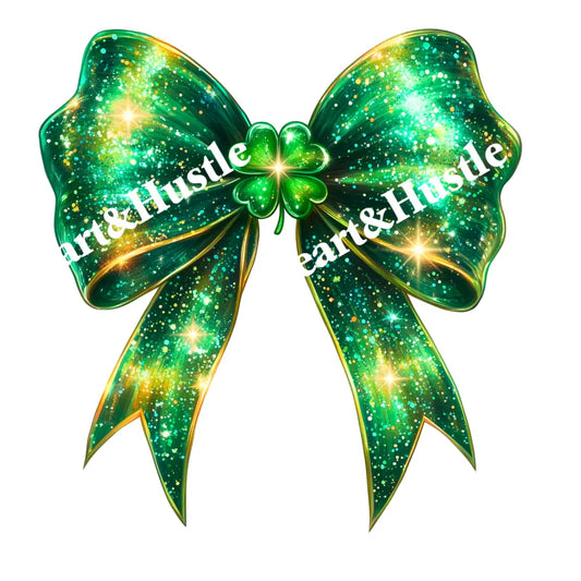 St Patricks Day Green Bow