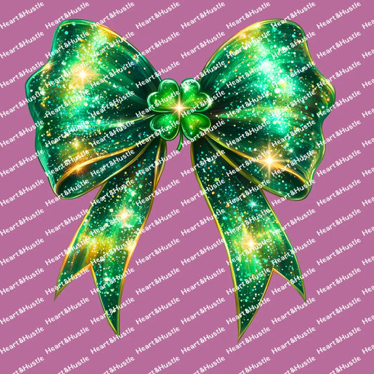 St Patricks Day Green Bow