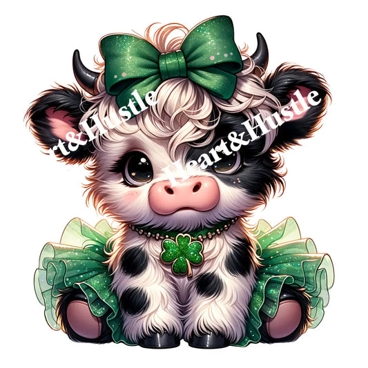 St Patricks Day Highland Cow TuTu