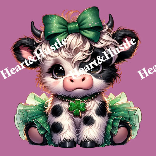 St Patricks Day Highland Cow TuTu