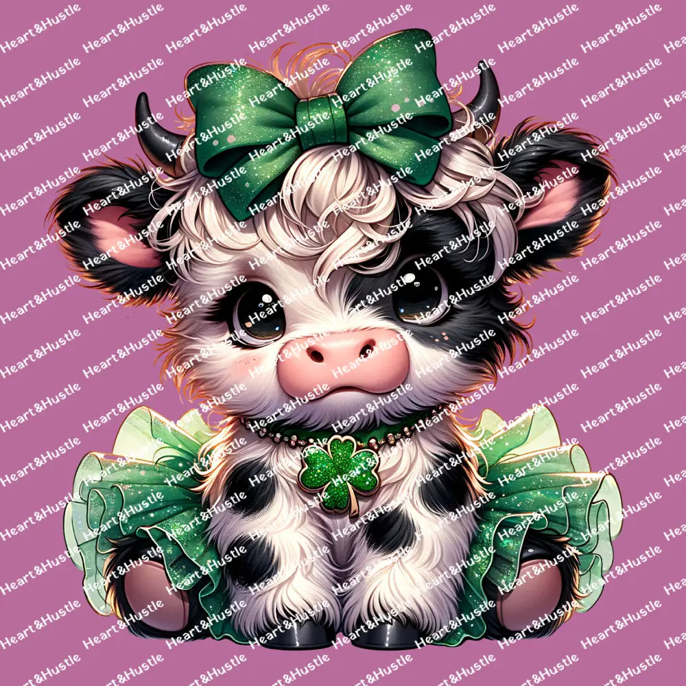 St Patricks Day Highland Cow TuTu