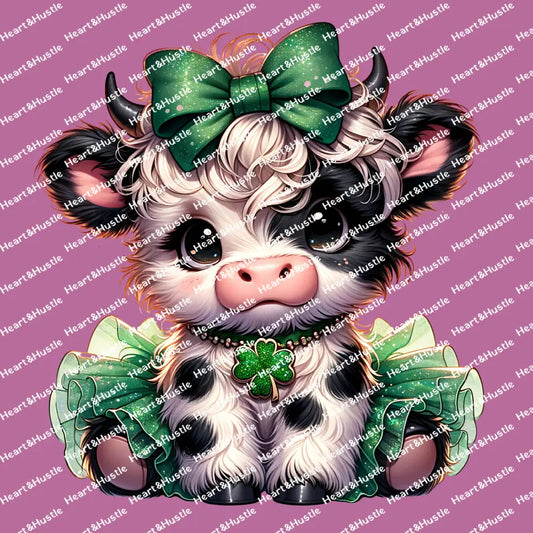 St Patricks Day Highland Cow TuTu