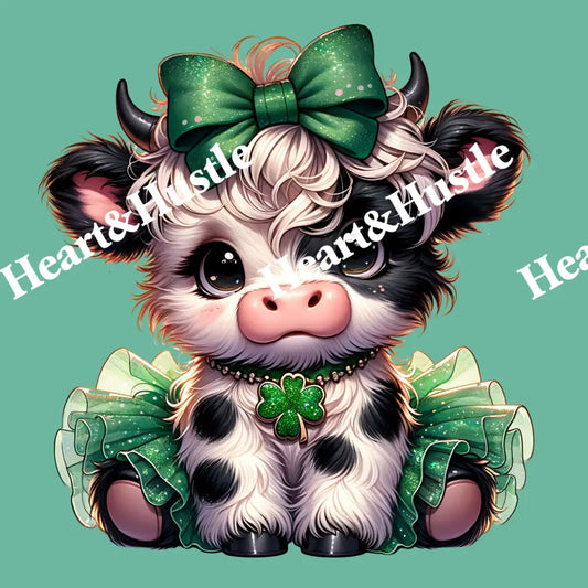 St Patricks Day Highland Cow TuTu