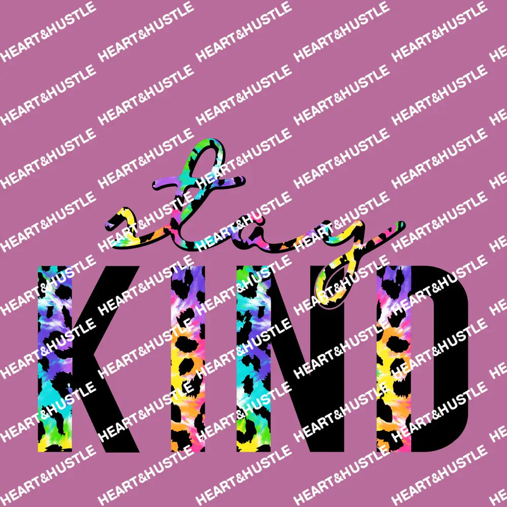 Stay Kind Half Leopard Tie Dye
