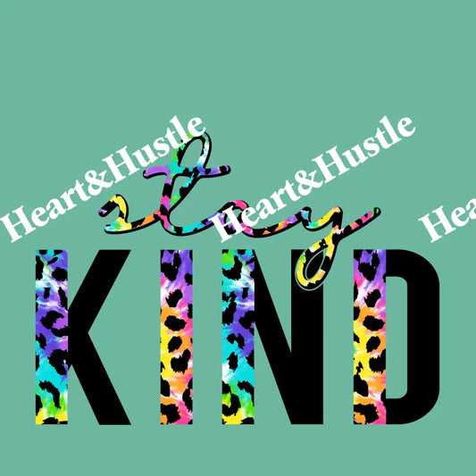 Stay Kind Half Leopard Tie Dye