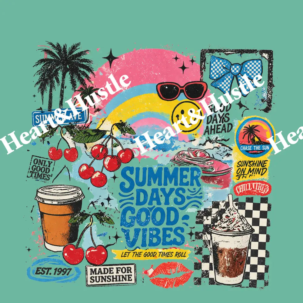 Summer Days Good Vibes Collage