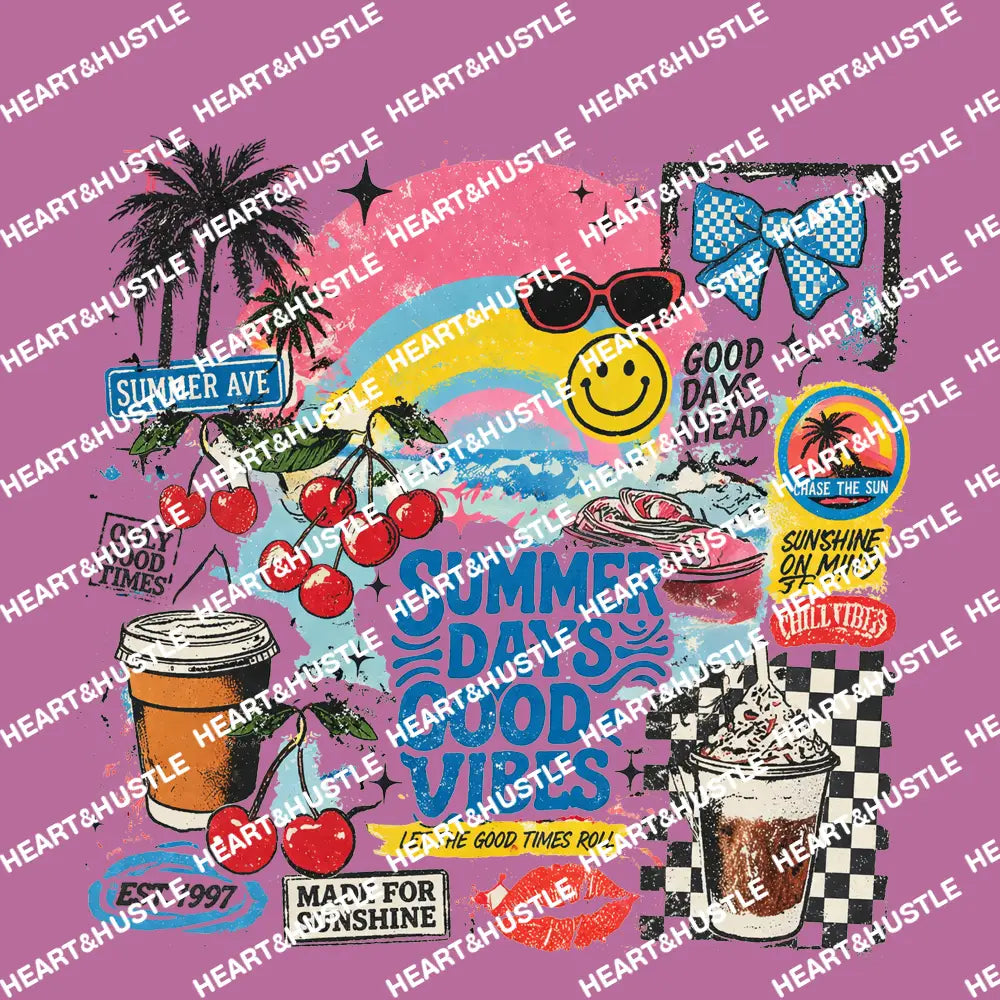 Summer Days Good Vibes Collage