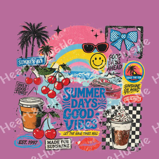 Summer Days Good Vibes Collage
