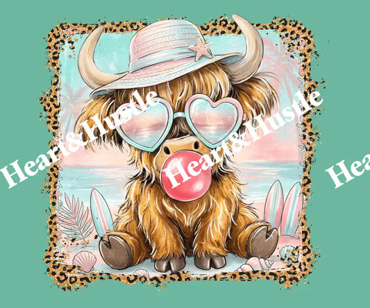 Summer Vibes Highland Cow
