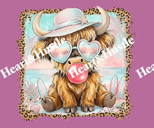 Summer Vibes Highland Cow