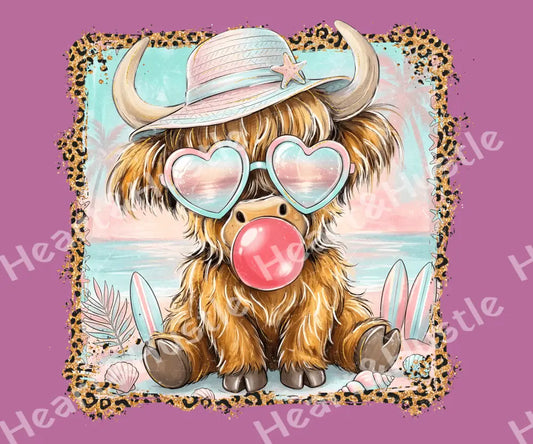 Summer Vibes Highland Cow