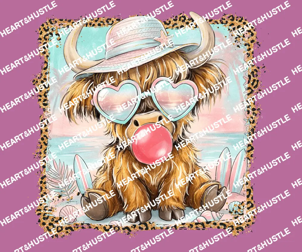 Summer Vibes Highland Cow