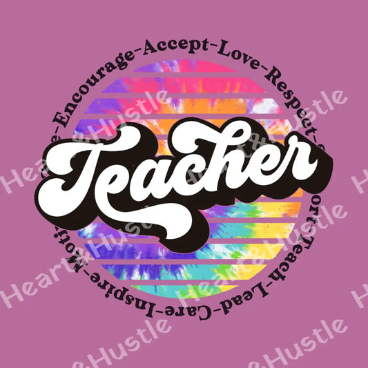Teacher Circle Tie Dye