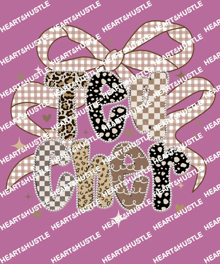 Teacher Coquette Lepard Bow