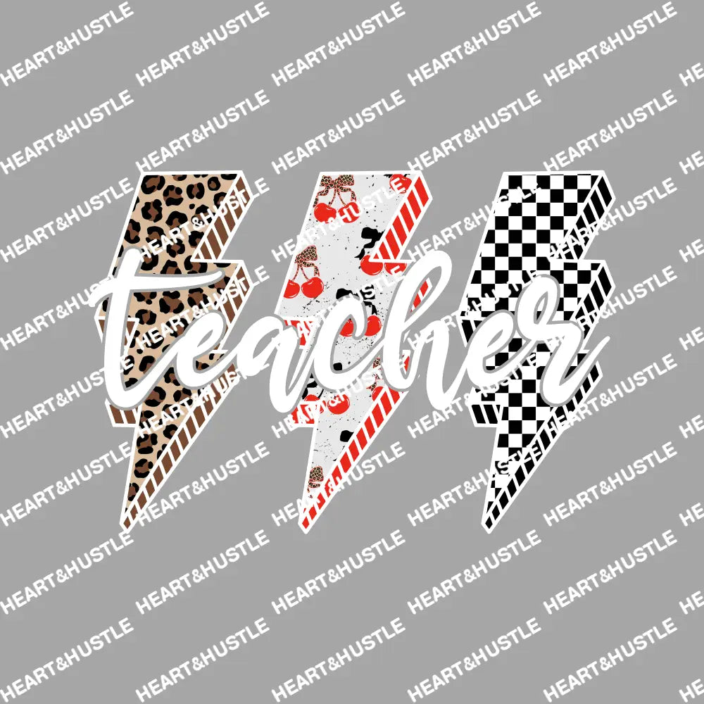 Teacher lightning Bolt White