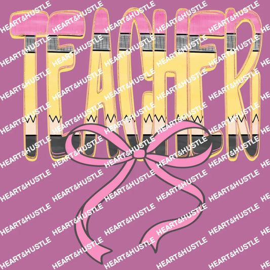 Teacher Pencil Bow