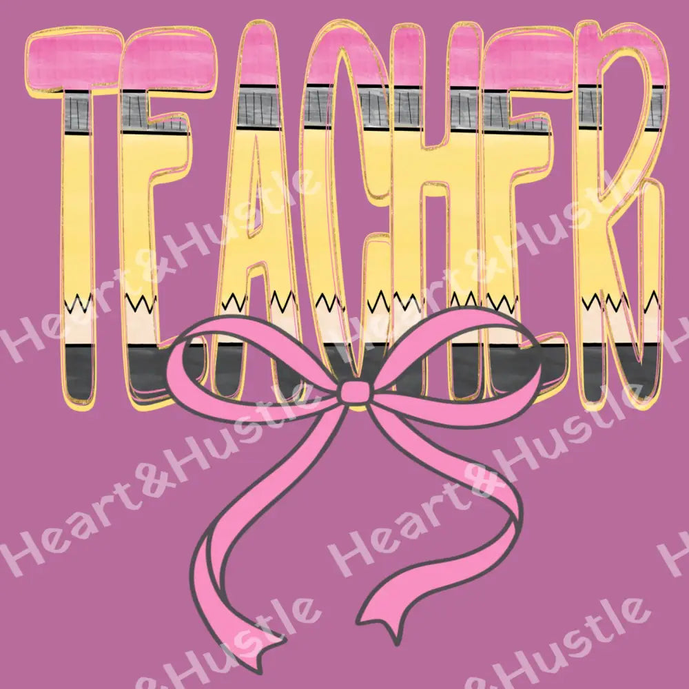 Teacher Pencil Bow