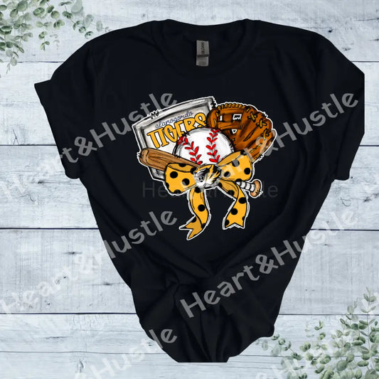 Tigers Baseball bow and glove