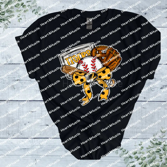Tigers Baseball bow and glove