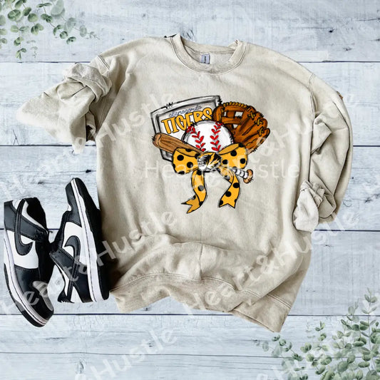 Tigers Baseball Bow and Glove