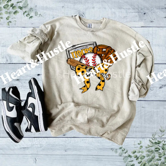 Tigers Baseball Bow and Glove