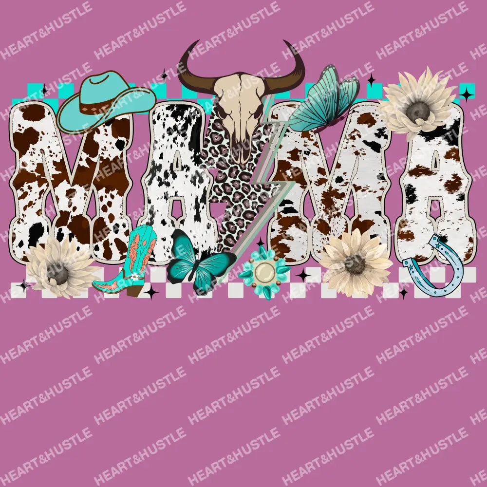 Turquoise Cowhide Mama