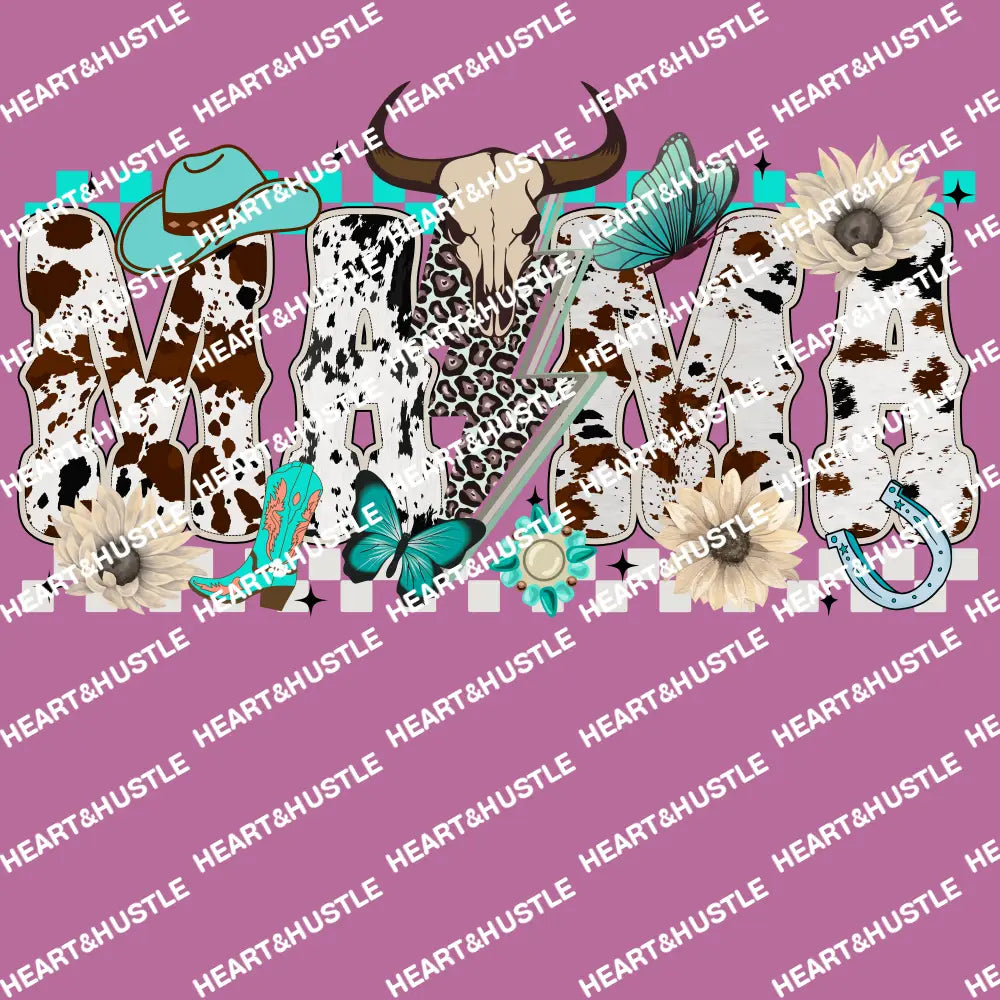 Turquoise Cowhide Mama