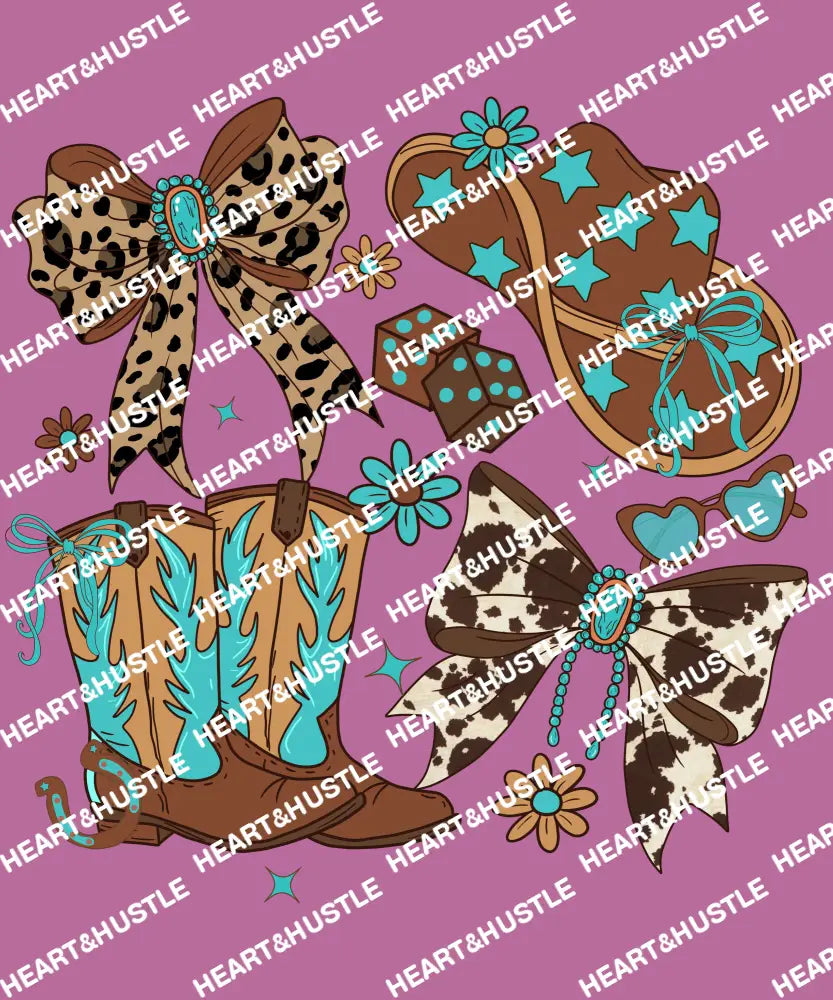 Western Coquette Bow And Dice