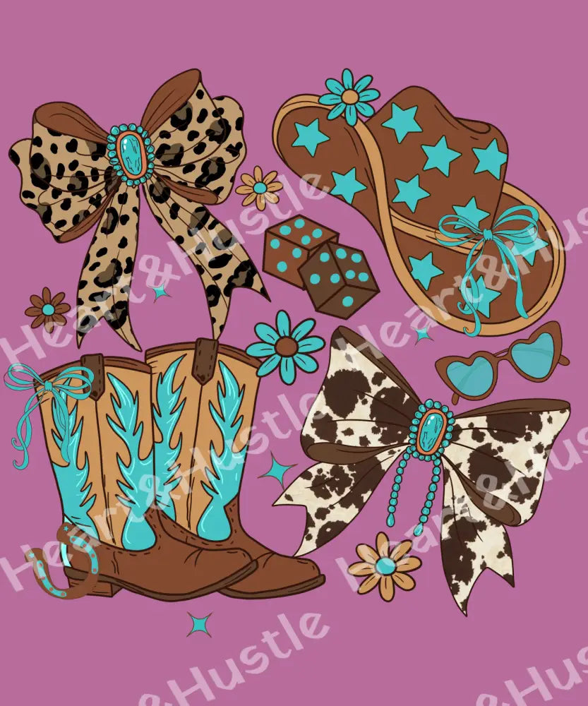 Western Coquette Bow And Dice