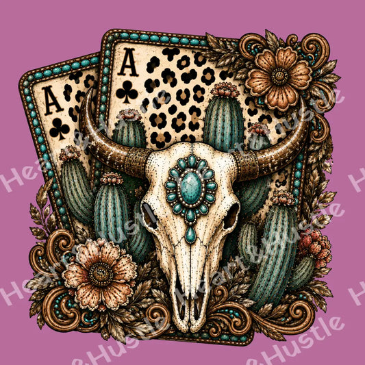 Western Longhorn Ace of Clubs 1
