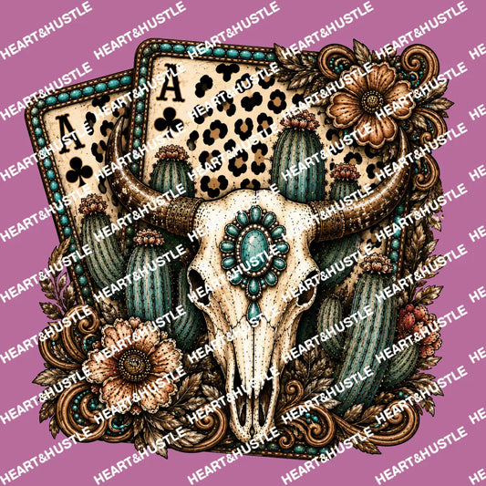 Western Longhorn Ace of Clubs 1