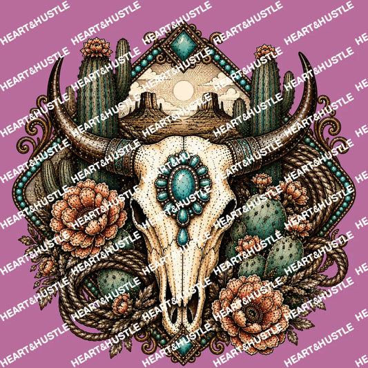 Western Longhorn Ace of Clubs 2
