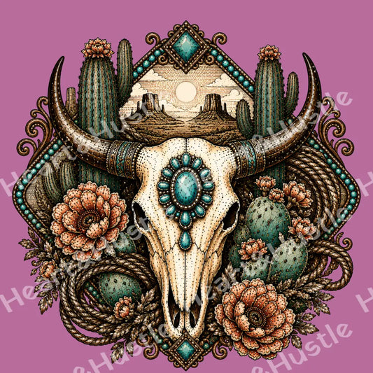 Western Longhorn Ace of Clubs 2