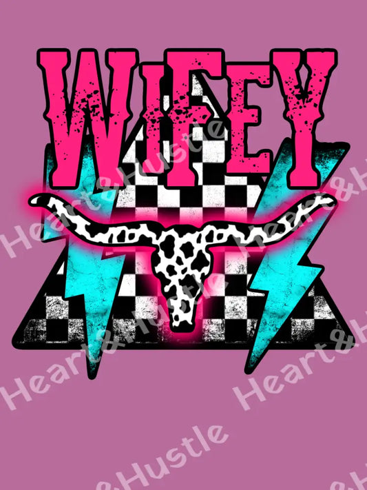 Wifey Checkered Triangle