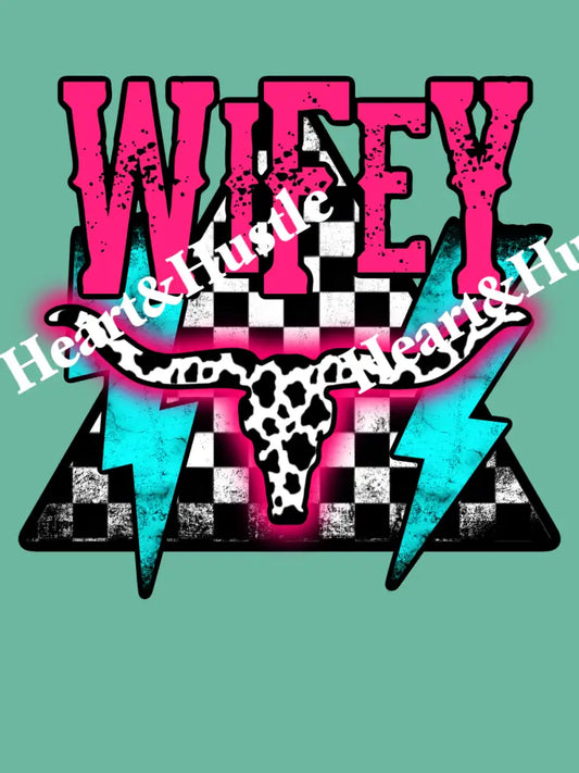 Wifey Checkered Triangle
