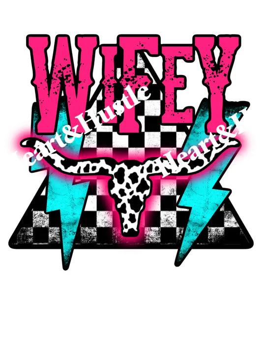 Wifey Checkered Triangle