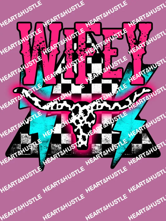 Wifey Checkered Triangle