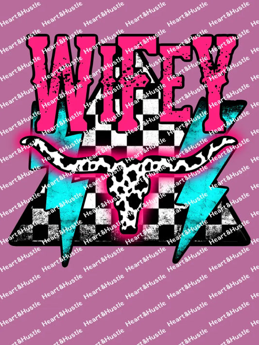 Wifey Checkered Triangle