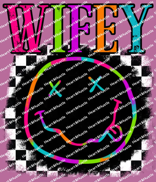 Wifey Neon Smiley Face