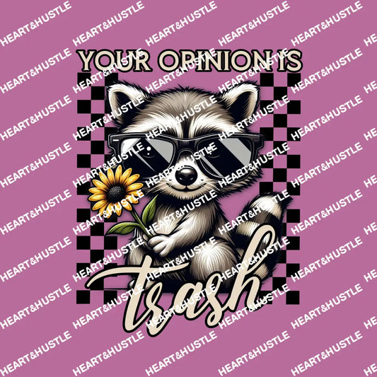 Your Opinion is Trash Baby Raccoon Black