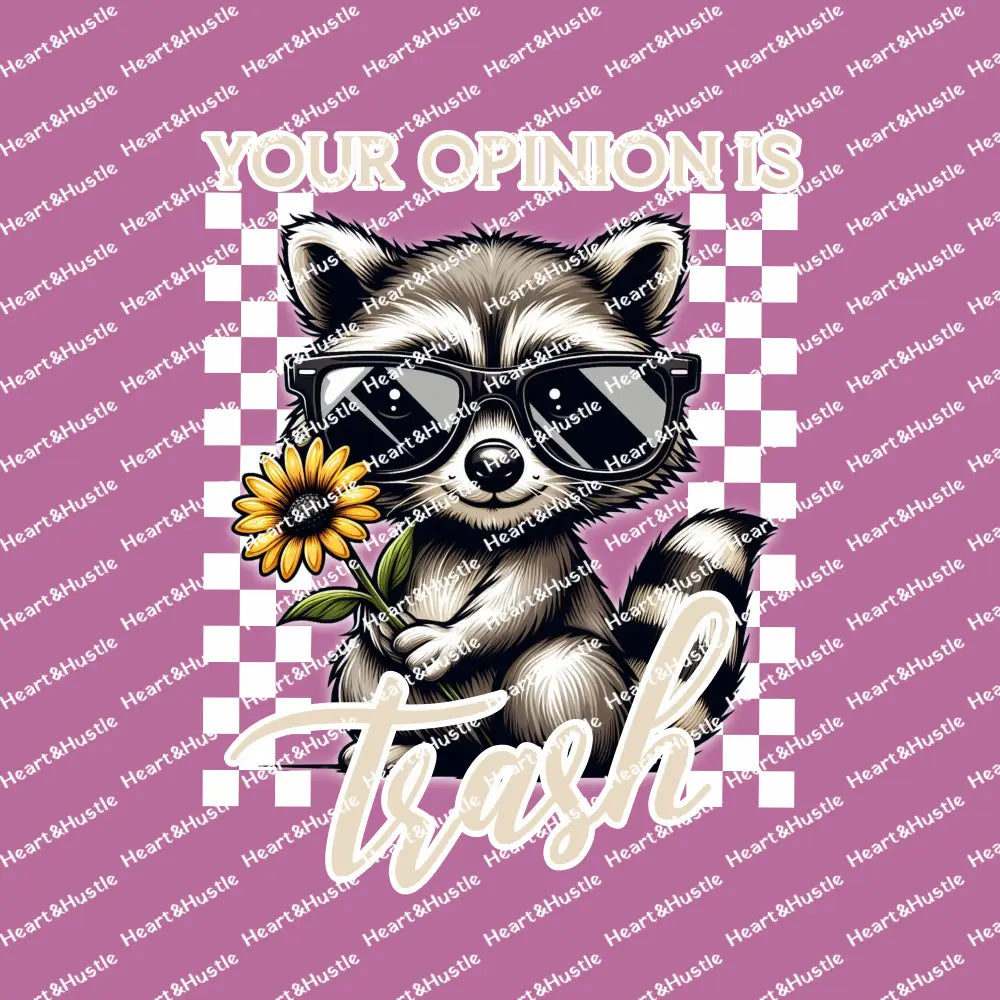 Your Opinion is Trash Baby Raccoon White